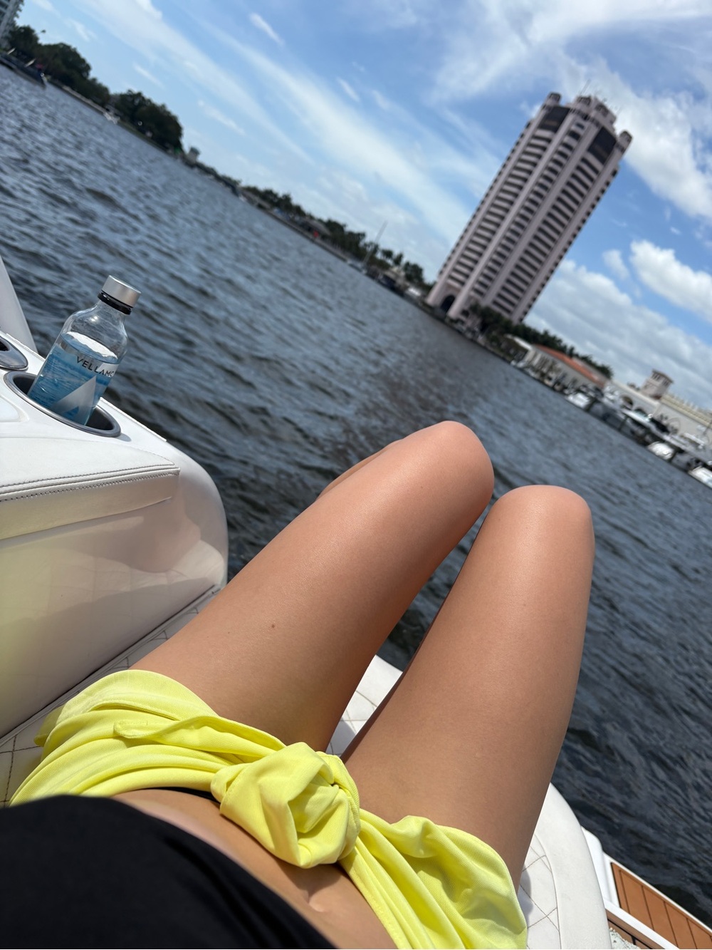 Good American Neon Yellow Tie-Waist coverup